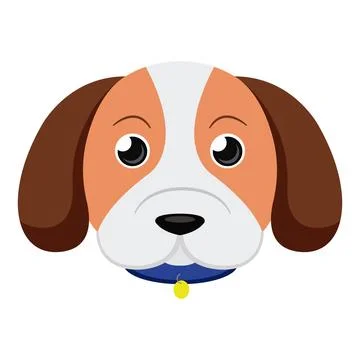 Beagle face cartoon vector. Vector Stock Illustration