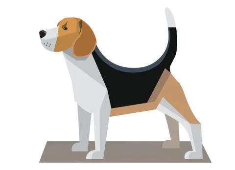 Beagle minimalist image Illustrazione stock