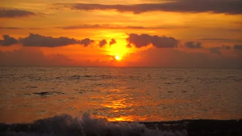 Beaituful Sunset on the beach Stock Footage 163651137