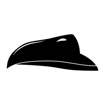 Beak of bird vector design. Silhouette illustration isolated on white backgro Ilustración de archivo
