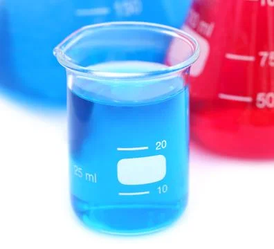 Beaker and conical flask Stock Photos