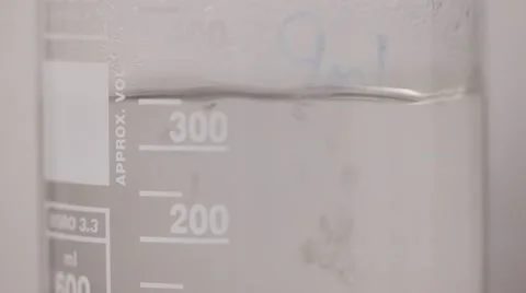 Beaker with boiling water in laboratory Stock Footage 68147629