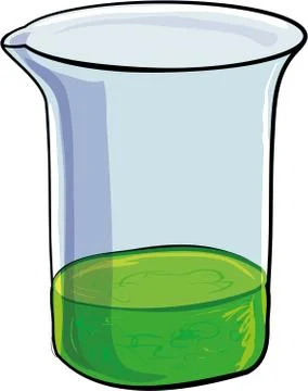 Beaker of evil green sludge Stock Illustration