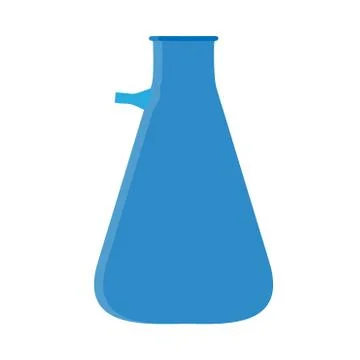 Beaker flask education sign vector icon. Discovery lab development solution t Stock Illustration