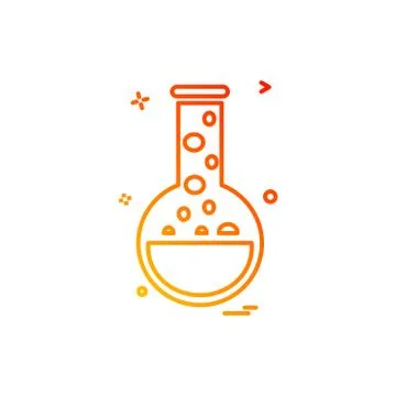 Beaker flask lab icon vector design Stock Illustration