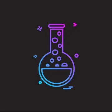 Beaker flask lab icon vector design Stock Illustration