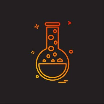 Beaker flask lab icon vector design Stock Illustration