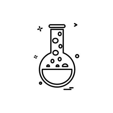 Beaker flask lab icon vector design Stock Illustration