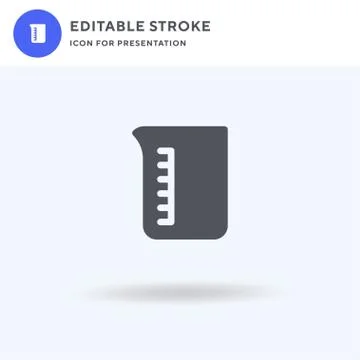 Beaker icon vector, filled flat sign, solid pictogram isolated on white, logo 스톡 일러스트