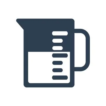 Beaker icon on white background. Stock Illustration