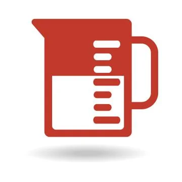 Beaker icon on white background. Stock Illustration