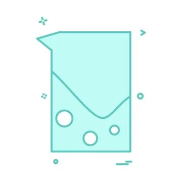 Beaker jug icon design vector 库存插图