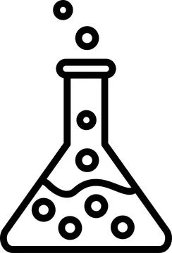 Beaker Line Icon Design Stock Illustration