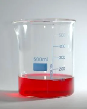 Beaker of Red Liquid Stock Photos