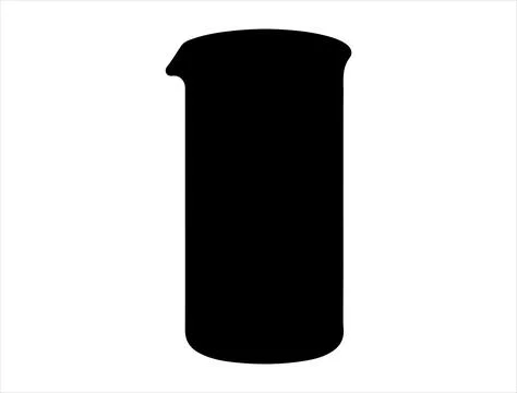 Beaker silhouette vector art Stock Illustration