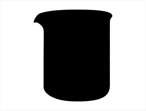 Beaker silhouette vector art Stock Illustration