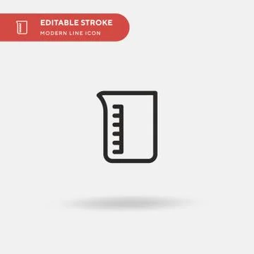 Beaker Simple vector icon. Illustration symbol design template for web mobile Stock Illustration