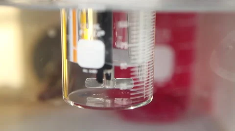 Beaker test tube experiment in modern science lab 3 Video stock 65265183