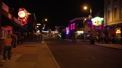 Beale Street after hours Stock Footage 142845567