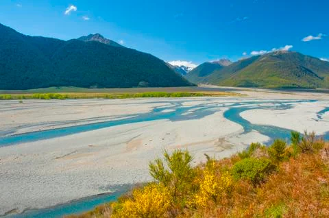 Bealey River in Arthur Pass Foto stock