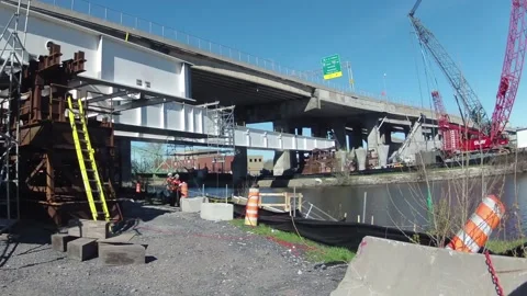 Beam and Crane Stock Footage 135469464