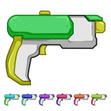 Beam blaster gun cartoon vector graphic Stock Illustration