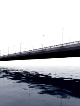 Beam bridge Stock Illustration