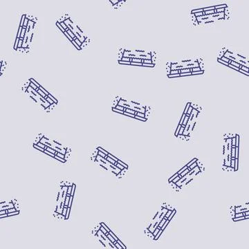 Beam bridge line seamless pattern Stock Illustration