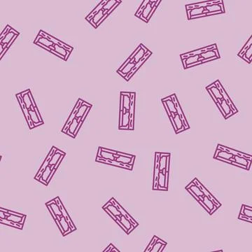 Beam bridge line vector seamless pattern Stock Illustration