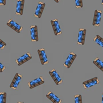 Beam bridge vector seamless pattern Stock Illustration
