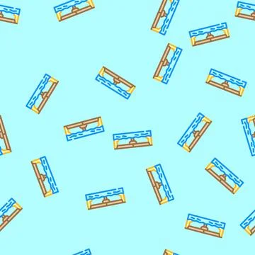 Beam bridge vector seamless pattern Stock Illustration