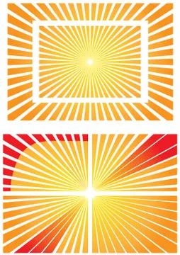 Beam burst orange Stock Illustration