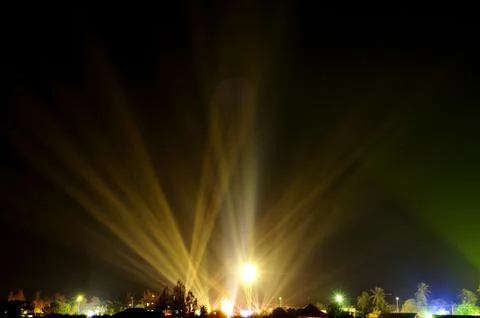 Beam could into the dark sky Foto stock