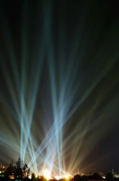 Beam could into the dark sky Фото