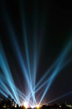 Beam could into the dark sky Фото