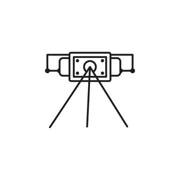 Beam laser light lamp icon. Simple line, outline vector of party illumination イラスト素材