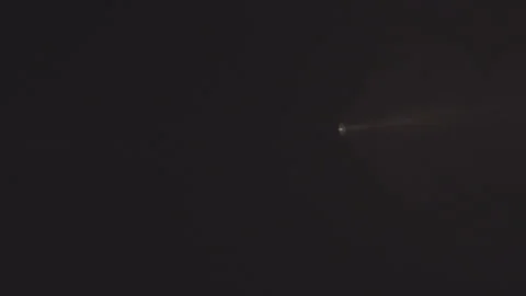 Beam Of Light From A Lantern Illuminates The Smoke In A Dark Room Stock Footage 266406309