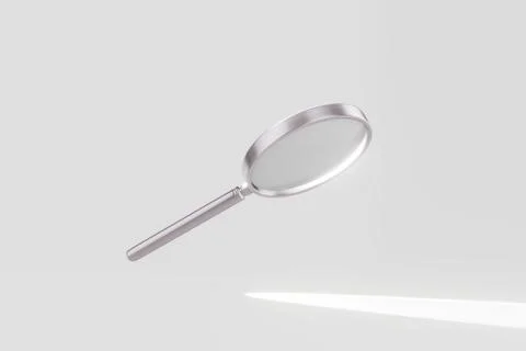Beam of light passes through a magnifying glass. Zoom lens magnifier Stock Illustration