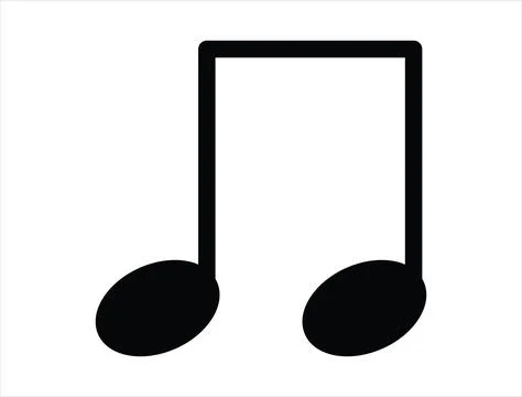 Beam note silhouette vector art Illustrazione stock