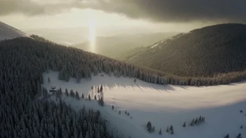 Beam over Gorgan in winter Video stock 170575149