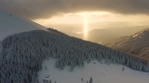 Beam over Gorgan in winter Stock Footage 170776968