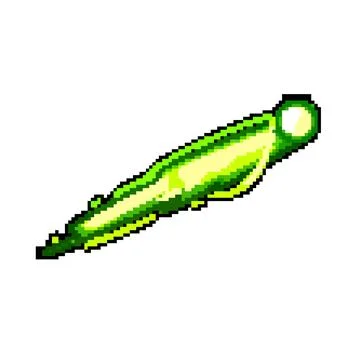Beam projectile game pixel art vector illustration Stock Illustration