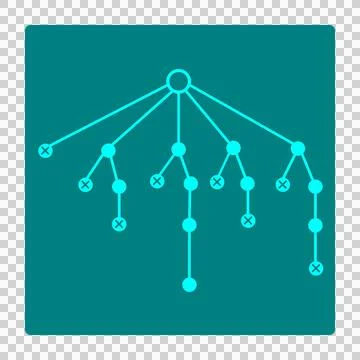 Beam Search Tree Pruning - AI Candidate Path Selection Vector Icon Stock Illustration