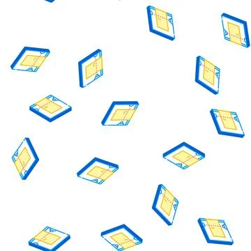Beam sensor isometric icon seamless pattern color Stock Illustration