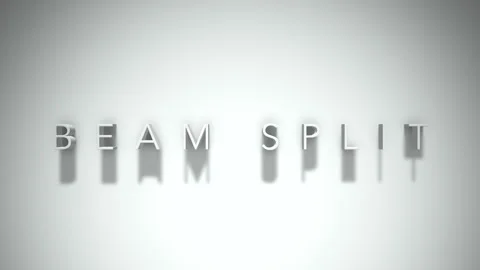 Beam split 3D title animation with shadows on a white background Stock Footage 297799438
