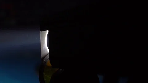 The beam from the spotlight in the dark Video stock 102304932