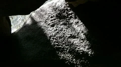 Beam of sunlight through cave Stock Footage 10891366