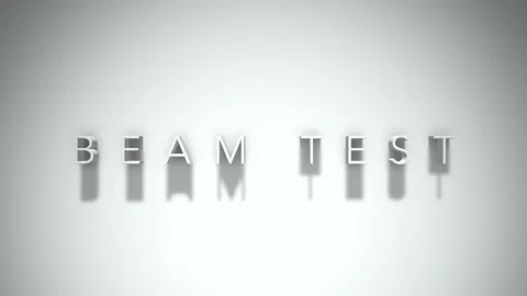 Beam test 3D title animation with shadows on a white background Stock Footage 297516656