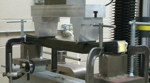 Beam tested on industrial machine Stock Footage 35221541