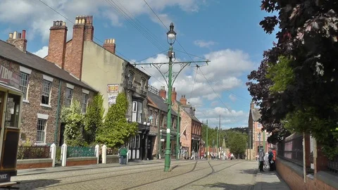 Beamish Tram and Bus Video stock 89873398